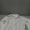 Siliteelon Women's Button Down Shirts Long Sleeve Dress Shirts Wrinkle Free Collared Work Office Solid Blouses Corset Tops (Aa White), S