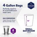 Color Scents Small Trash Bags - 4 Gallon, 80 Total Bags (2 Rolls of 40 Count), Twist Tie Duos (2 unique scent + color combinations) with Microban