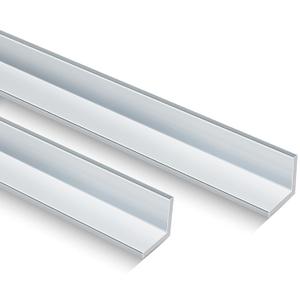 Blulu 2 Pcs Aluminum Angle Stock, 48" Long X 1" Wide X 1/16" Thick