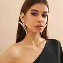 Gold Statement Earrings for Women Exaggerated Geometric Drop Dangle Earrings Trendy Fashion Gold Jewelry