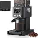 MOKKOM Coffee Grinder with Removable Coffee Scale via Bluetooth Connectivity, Anti-static Conical Burr Coffee Bean Grinder, 31 Precise Settings for Espresso/Drip/Pour Over/Cold Brew/French Press (Matte Black)