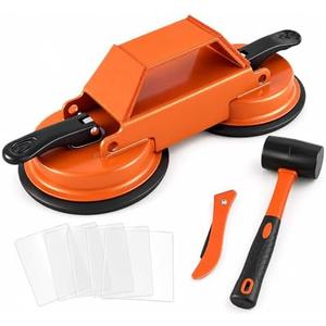 Floor Gap Fixer Tool,Enhanced Suction Cup,45° Striking Surface | Silent Felt Pads|Suitable for hardwood,laminate,vinyl,LVP|Beginner-friendly|With Slot Cutter, Hammer, and 5 Sticky Pads