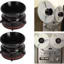 Nab Reel Hub Adaptors for 10in Reel to Reel Tape Recorders, 1 Pair Aluminium Nab Hub Device for for Akai for TEAC, Universal Loading Device (Black)