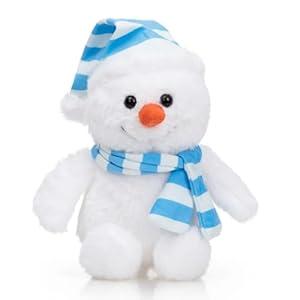 WENMOTDY Snowman Stuffed Animal Christmas Plush Toy for Family and Kids Grandchildren Lovely Cute Doll 10 inch