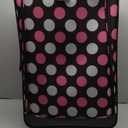 Rockland Escape 4-Piece Softside Upright Luggage Set, Telescoping Handles, Multi/Pink Dot, (14/19/24/28)