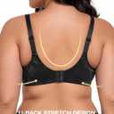 Wingslove Women's Full Coverage Minimizer Bra Wirefree Plus Size Bras Non-Padded Large Busts Comfort Straps Support (Black)