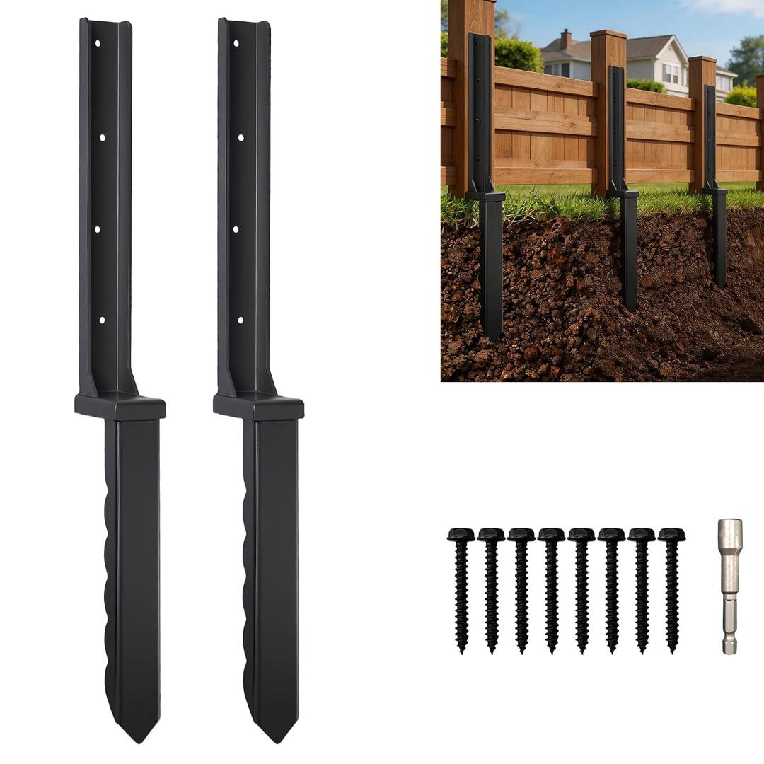 2 Pack Fence Post Repair Kit for 4x4 Wood Posts