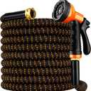 Expandable Garden Hose 100 ft with 10 Function Spray Nozzle, Flexible, Kink Free, Leak-Proof, Ultra Lightweight Retractable Stretch Water Hose 100ft for Yard, Lawn, Car Wash and Outdoor