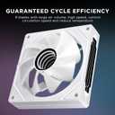 Prism4 Pro X3 120mm ARGB Reverse Case Fans,Infinity Mirror RGB Light Effect 5V 3PIN Motherboard Light Sync 800~1800RPM PWM PC Fan Suitable for Computer Case(Triple Pack White)