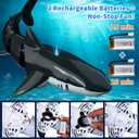 2.4GHz Remote Control Shark Toy for Pool, 1:18 Scale High Simulation RC Shark with Light & Spray Water, Electric Remote Controlled Swimming Water Pool Toys for 4 5 6 7 Year olds Kid Boys Girls