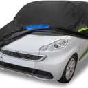 Car Cover Waterproof Custom Fit for Smart Fortwo All Weather for Automobiles Outdoor Snow Sun Dust UV Protection Full Exterior Cover With Door Zipper