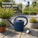 NERUB 2 Gallon Watering Can for Outdoor Plants, Large Garden Watering Can with Long Spout and Removable Stainless Steel Sprinkler Head, Plastic Water Can for Patio, Greenhouse and Flowers