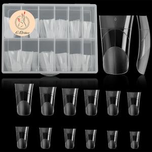 120Pcs Matte Dual Nail Forms,Duck Shape Extension Poly Nail Gel Nail Forms Full Cover Nail Molds 12 Sizes for Solid Nail Gel Glue Nail Art Design Salon & DIY