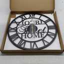 20inches/50cm Wall Clocks Roman Numeral Battery Powered No Ticking Silent Modern Unique Metal Wall ClocksSuitable Living Room Kitchen Bedroom Fireplace Office Farmhouse (Our Home)