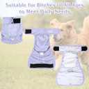 4 Pack Reusable Female Dog Diaper, Highly Absorbent Doggie Diapers for Female Dogs, Dog Diaper, Small, Yellow