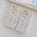 for iPhone 16 Pro Case Cute Flower Floral Light Purple Rose Design Vintage Shockproof Soft Women Girls Slim TPU Fashion Protective Phone Cover