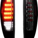 Tresound LED Tail Light for Chevy Colorado 2004-2012, GMC Canyon 2004-2012 Rear Taillight Assembly Chrome Housing Smoked Lens