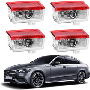 Blshwez Car Door Lights Logo Projector - 4K HD Puddle Lights for Cars, No Fade Welcome Lights, Compatible with A B C E M GL GLA GLC GLE GLS Class Accessories (4 Pack)