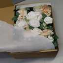 Ling's Moment 2pcs Wedding Flowers Garland Artificial Floral Swag Arch Decorations Rose Greenery Arrangements White & Sage Ceremony Reception Garden Easel Wall Entryway Outdoor board(NOT Include Sign)