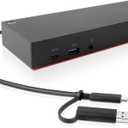Lenovo ThinkPad Hybrid USB-C Dock US (40AF0135US) with USB Type-A Adapter + ZoomSpeed HDMI Cable (with Ethernet) + Starter Bundle
