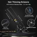 CIICII Hair Cutting Scissors Shears Kit, Professional Barber Haircut Scissors Set (6.7 Inch Hair Beard Hairdressing Trimming Haircutting Thinning Shears) for Men Women Hairdresser Home Salon (Black)