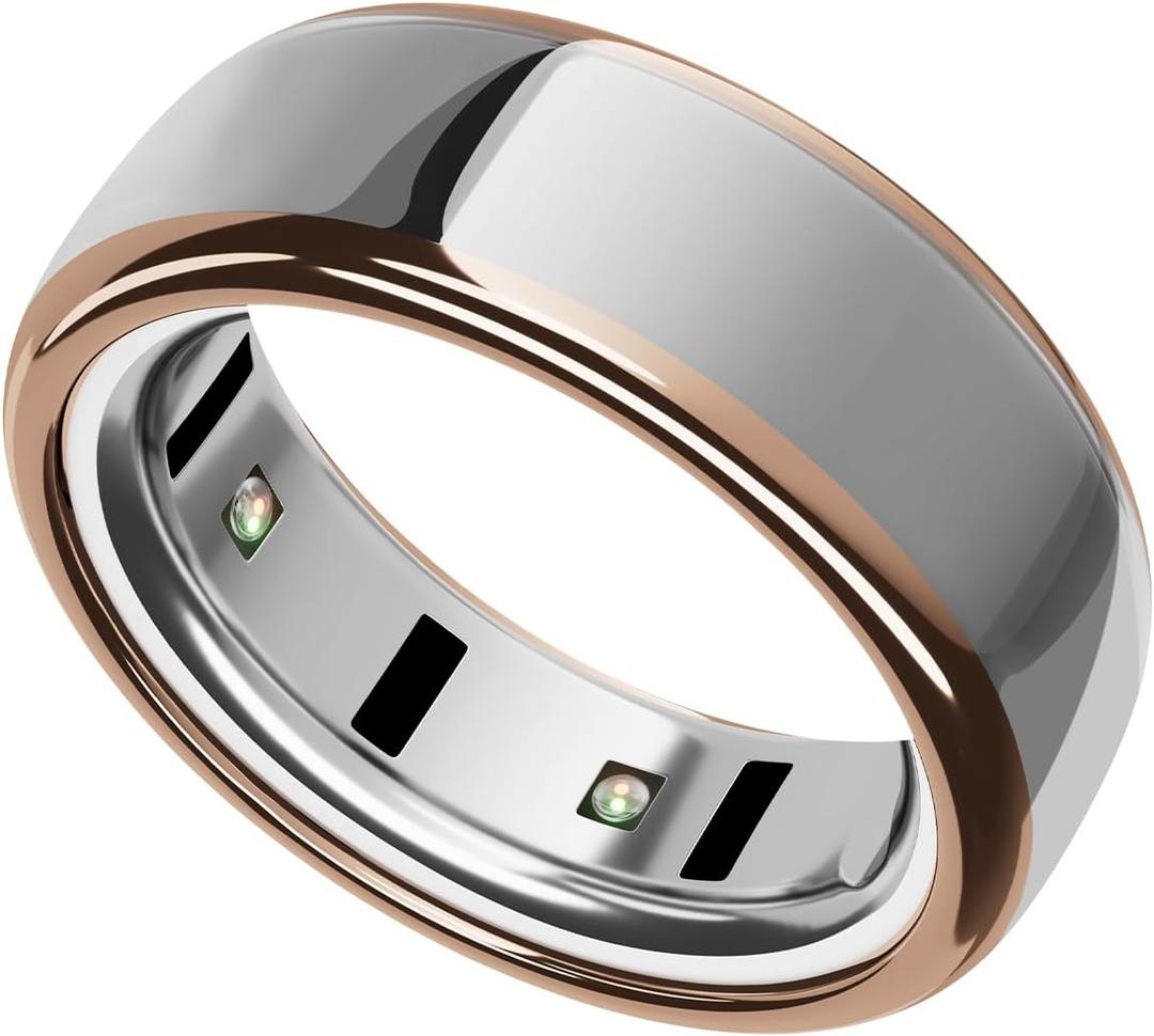 SURITCH Ring Cover for Oura Ring 4 & Oura Ring Gen 3 Horizon/Heritage, Ultra-Thin Anti-Yellow Transparent Ring Protector TPU Case for Oura Size 6/7, Support Charging with Cover on - Rosegold
