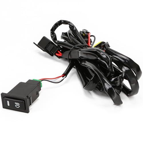 Fog Light Wiring Kit LED Switch 12V Universal Car On/Off Harness Relay Lamp for Car Auto Truck Road Socket Wire Connector with 40A Fuse