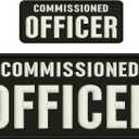 2 x Employee Commissioned Officer Embroidery Patch Set 4x10 inch and 2x5 inch Hook Backing for Uniforms, Tactical Gear, Jackets, Backpacks