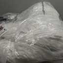 Furhaven 30" Round Calming Donut Dog Bed for Medium/Small Dogs, Refillable w/ Removable Washable Cover, Up to 45 lbs - Shaggy Plush Long Faux Fur Donut Bed -Mist Gray, Medium,30.0"L x 30.0"W x 10.0"Th