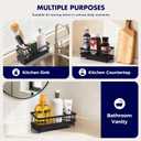 Sponge Holder for Kitchen Sink, Sink Caddy Organizer with High Brush Holder, Kitchen Countertop Organizers and Storage Essentials, Kitchen Decor, Rustproof 304 Stainless Steel
