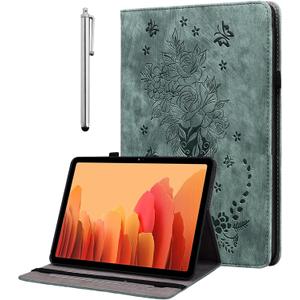 Case for All-New Amazon Fire HD 10 and 10 Plus Tablet (13th/11th Generation, 2023/2021 Release) 10.1", Multi-Angle Flip PU Leather Cover with Stylus Holder for Fire HD 10 2023 Case, Green (Fire HD 10 13th Generation 2023/2021)