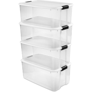 Sterilite Ultra Latch Box with Lids for Home and Office, 116 Quart, 4-Pack