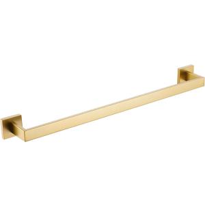 24-Inche Bath Towel Bar Brushed Gold 60CM Towel Rack Bathroom Towel Hanger Square Shower Towel Rail Towel Rod Contemporary Style Lavatory Towel Holder Wall Mounted,A8804BG-6P1