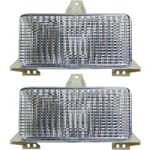 Clear Lens Front Marker Signal Light Lamp Assembly Compatible with 1983-1988 Chevy Blazer Jimmy Suburban Replace GM2520122 915908