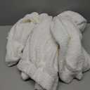 MEROKEETY Women's Fall Pajama Set Fuzzy Fleece 2 Piece Loungewear Off Shoulder Sweater Tops Wide Leg Pants Matching Outfits (X-Large, Beige)