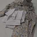 Women Pioneer Colonial Dress Floral Prairie Dresses Pilgrim Costume (Small, White - Short Sleeve)