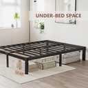 12 Inch High Metal King Bed Frame No Box Spring Needed, Heavy Duty King Size Bed Frame Platform, Noise Free, Easy Assembly, Black