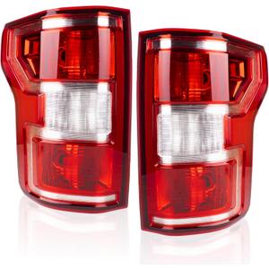 Boine F150 Tail Light Compatible With 2018 2019 2020 Ford F150 F-150 Driver and Passenger Side Rear Light Brake Lamp - Bulb and Harness Included Replace JL3Z13404H JL3Z13405H