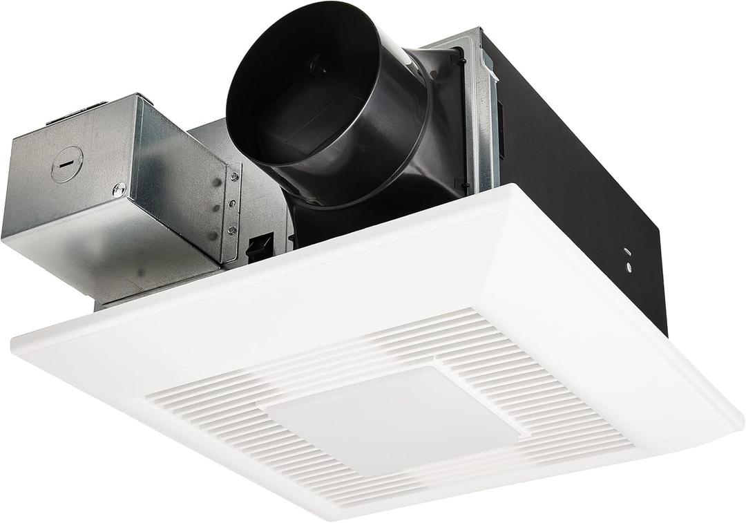 Panasonic WhisperFit Ceiling Mount Bathroom Exhaust Fan with Dimmable LED Light, 50-80-110 CFM, FV-0511VFL1