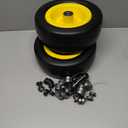 13x5.00-6 Tire, 13x5.00-6 Flat Free Tire and Wheel Zero Turn Mower Front Tires with 3/4", 5/8" and 1/2" Bearings, 4-6.2" Centered Hub, Compatible with Lawn Mower Garden Tractor - 2Pack