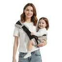 Baby Sling Carrier Newborn to Toddler, Adjustable Toddler Carrier Sling Baby Carrier Toddlers Sling Carriers Hip Carriers for 8-40lbs, Brown Houndstooth