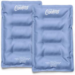 Cool Coolers by Fit & Fresh 2 Pack XL Soft Ice Packs for Cooler, Flexible Stretch Nylon, Lunch Box Ice Packs, Large Reusable Freezer Packs, Cornflower Blue Cool Coolers by Fit & Fresh 2 Pack XL Soft Ice Packs for Cooler, Flexible Stretch Nylon, Lunch Box Ice Packs, Large Reusable Freezer Packs, Cornflower Blue