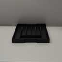 Expandable Bamboo Kitchen Drawer Organizer for Cutlery and Utensils, Adjustable Bamboo Wood Cutlery Tray in Drawer for Flatware and Silverware in Kitchen, (Black) (7 Slots Expandable)