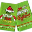 Christmas Kitchen Towels Christmas Dish Towels for Christmas Decorations Christmas Towels for Kitchen Bedroom Bathroom Decor and Housewarming Gift 2 Pieces