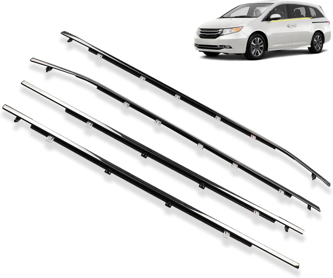 Window Molding Weatherstrip Seal Compatible With 11-17 Odyssey