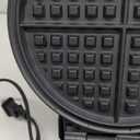 7 Inches Round Classic Waffle Maker Machine, Mini Waffle Maker, Non-stick Waffle Irons, Thin Waffle Maker Crispy, Black
