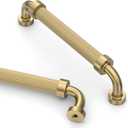 Asidrama 10 Pack 5 Inch(128mm) Champagne Bronze Kitchen Cabinet Handles, Cabinet Pulls Kitchen Cabinet Hardware for Cupboard Drawer Pulls (5" Hole Center)