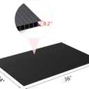 Corrugated Plastic Sheet for Indoor and Outdoor Use - 3/16 Inch Thick Poster Board, 24x36 Inches Pack of 2 Black Board Sheets Waterproof Coroplast Lightweight Blank Yard Signs