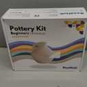 Pottery Kit for Beginners, 4.4LBS Air Dry Clay for Adults with Sculpting Tools, Paint, Glaze, 2kg Air-Dry Modeling Clay | Molding, Sculpt & Painting Set, Hobby Date Night DIY Art Craft Kits (White)