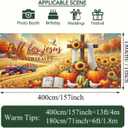 Fall for Jesus Garage Door Banner 13x6ft Thanksgiving Decor Backdrop Autumn Banner Cross Pumpkins Sunflower Photo Prop Background for Thanksgiving Yard Outdoor Harvest Scene Display Decor